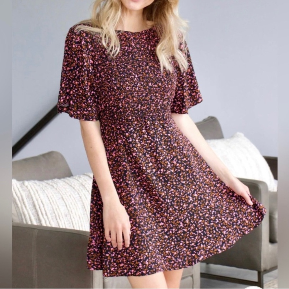 Free People FLORENCE WOMENS SMOCKED LACE UP BACK MINI DRESS